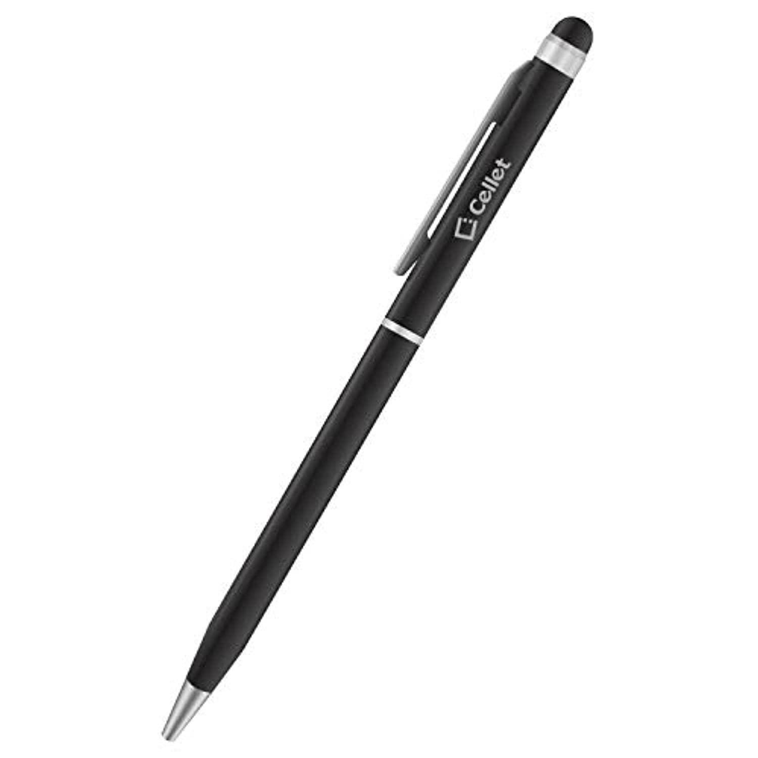 cellet 2 in 1 stylus + ink pen compatible with samsung galaxy s10 s9 s8 apple iphone xs/max xr x 8/plus ipad air mini ipad pro