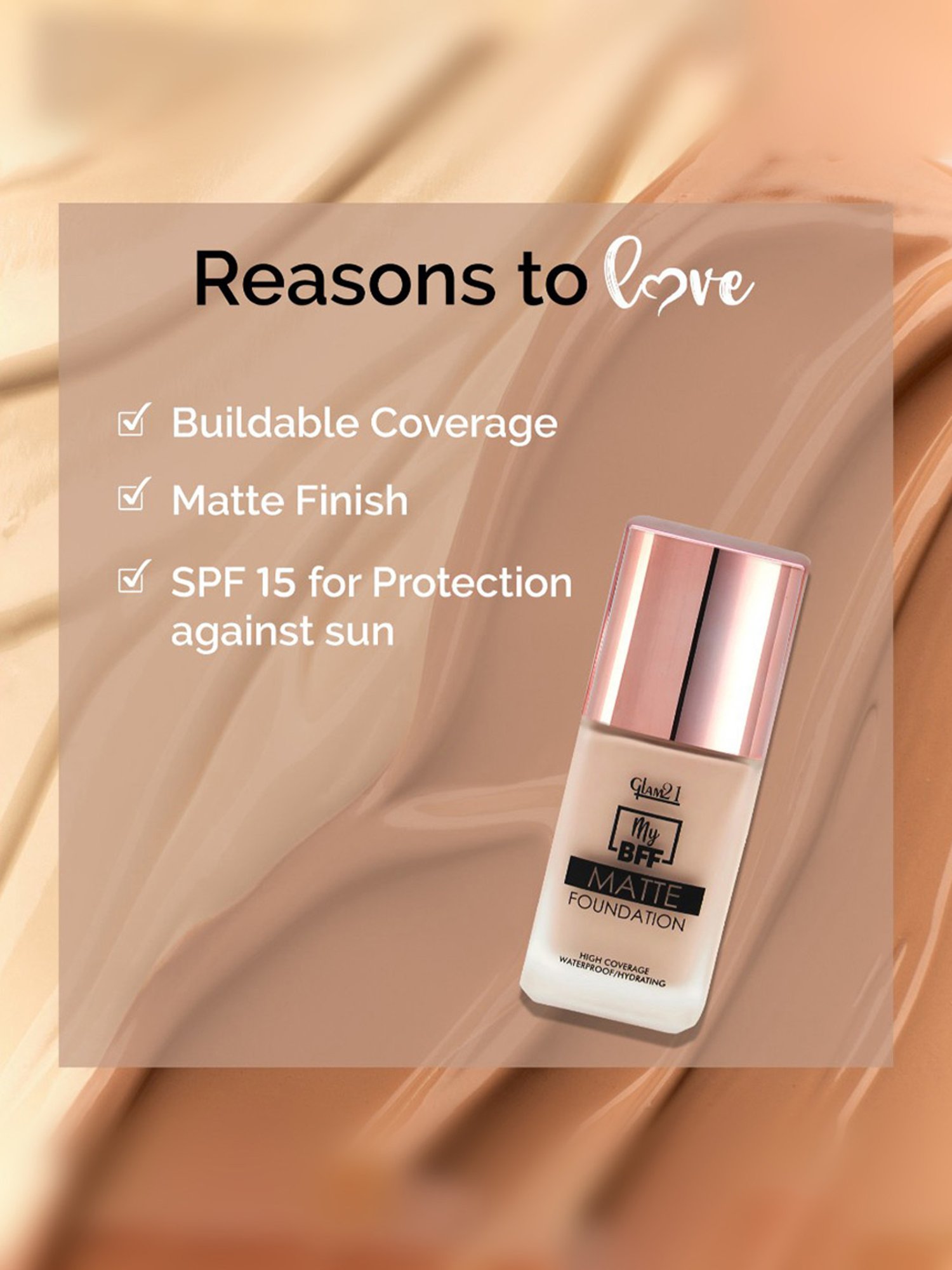 Glam21 My BFF Matte Foundation 03 - 35 gm