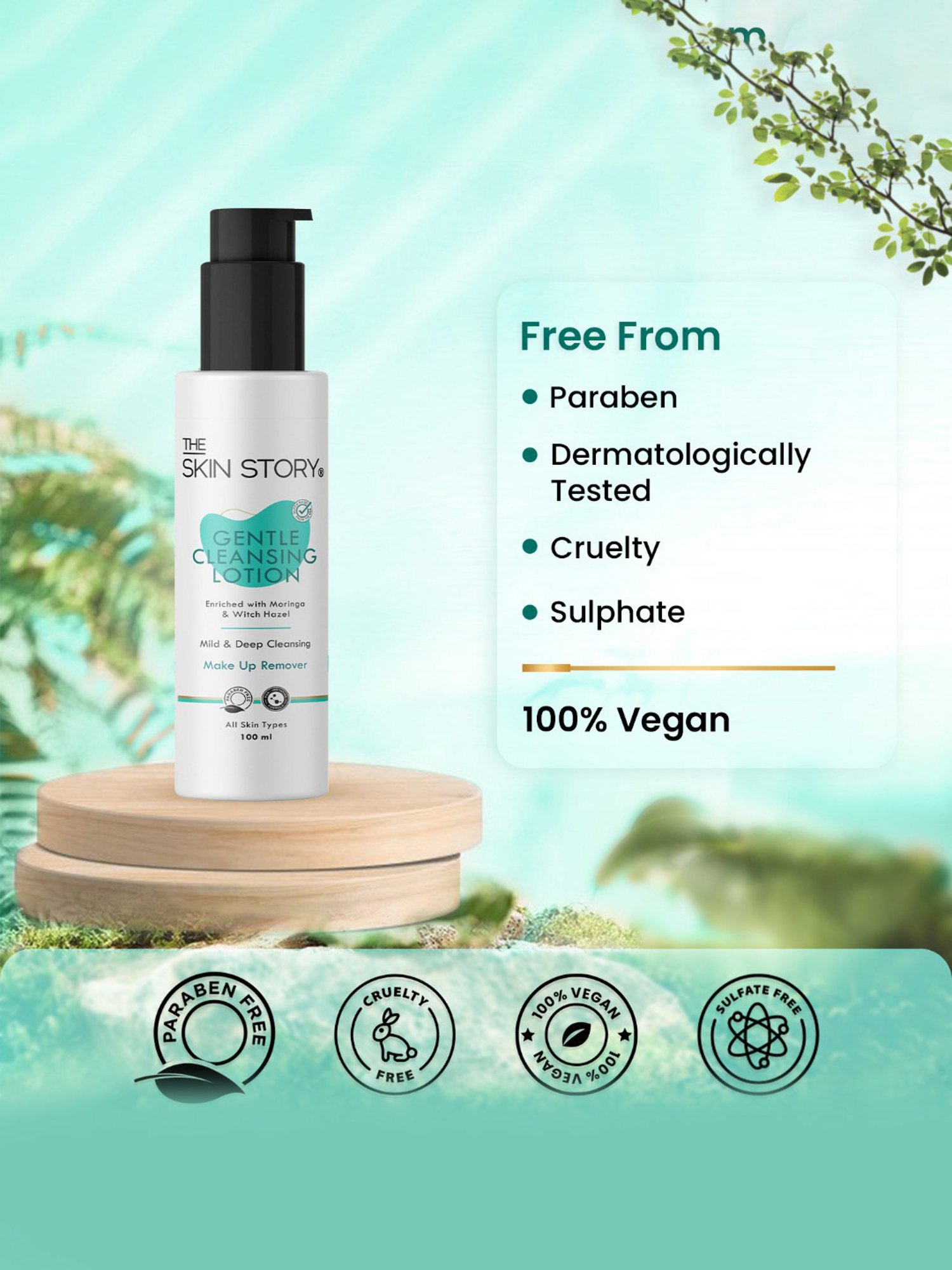 The Skin Story Moringa & Witch Hazel Gentle Cleansing Lotion - 100 ml