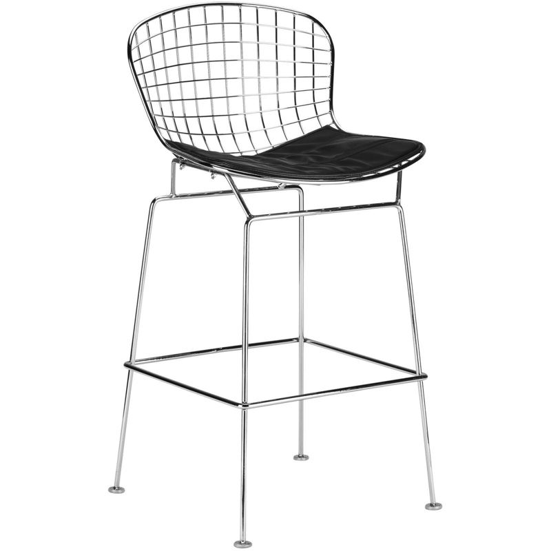 Felix Contemporary Counter Height Barstool Black - Edgemod