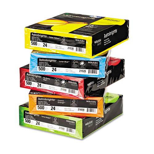 Astrobrights Colored Paper, 24lb, 8-1/2 x 11, Assorted, 2500 Sheets/Ca