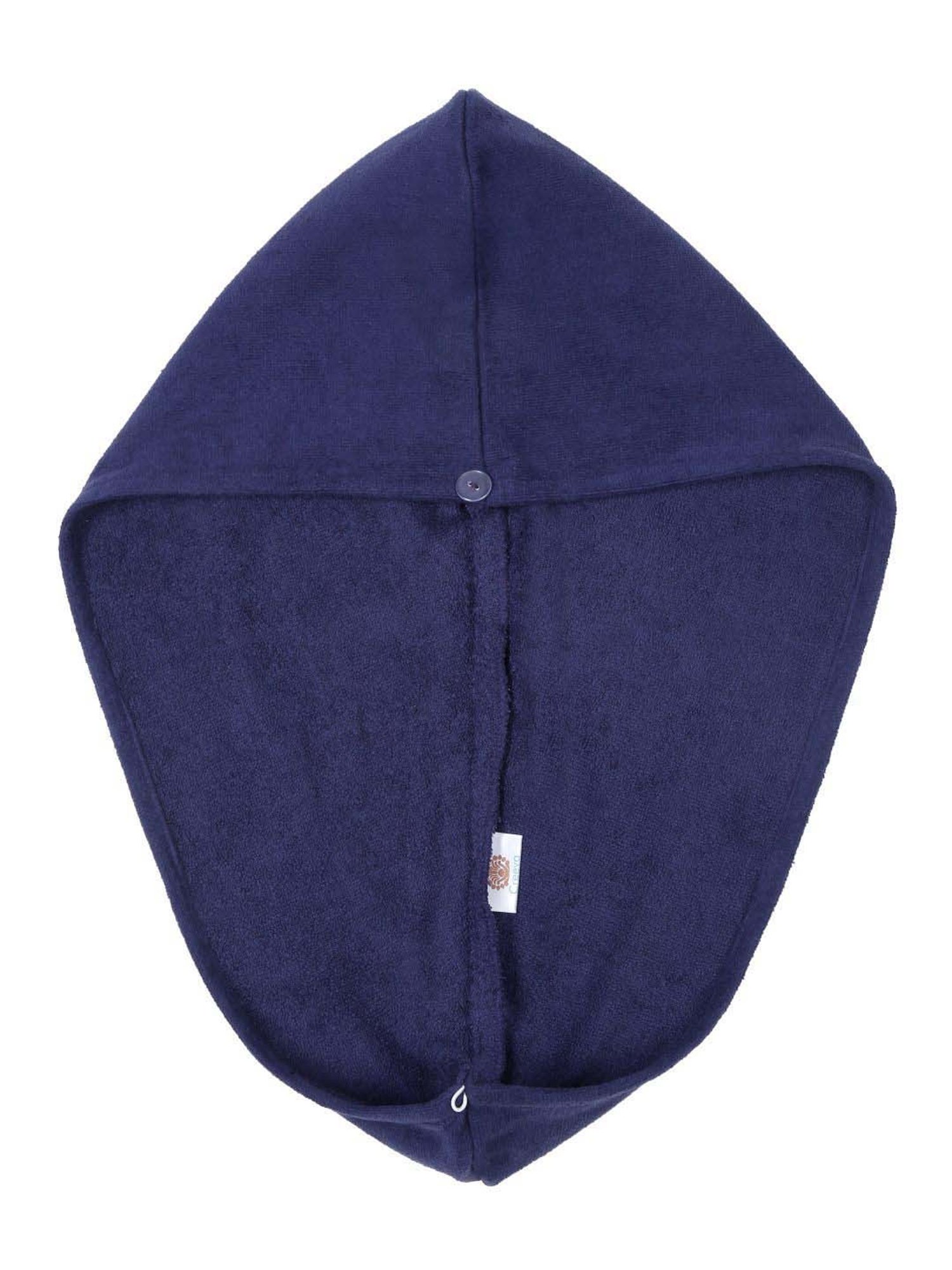 Creeva Luxury Navy Cotton 380 GSM Hair Wrap - Set of 2