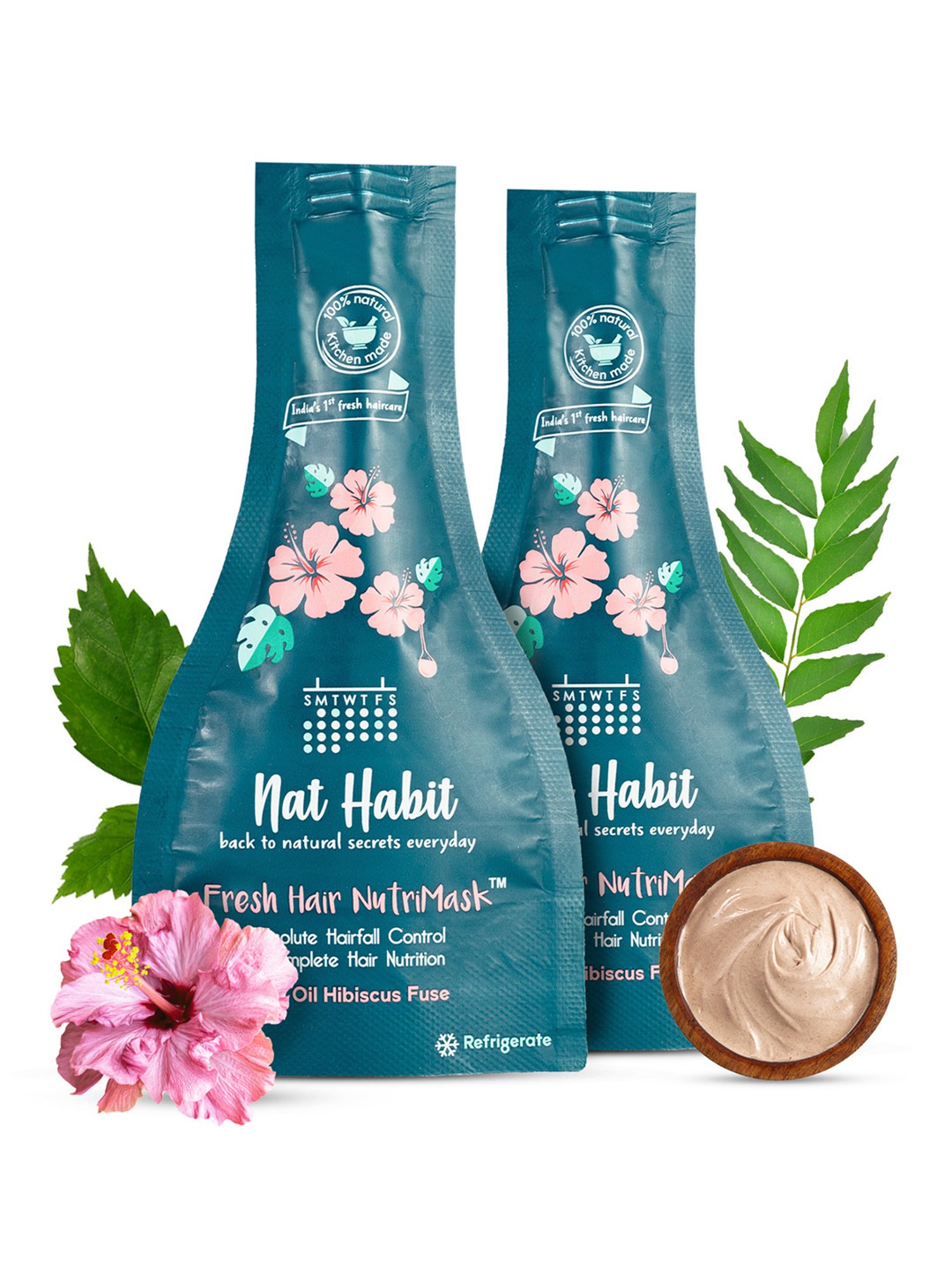 Nat Habit Five Oil Hibiscus Fuse Fresh Hair Nutri Mask - Pack of 2