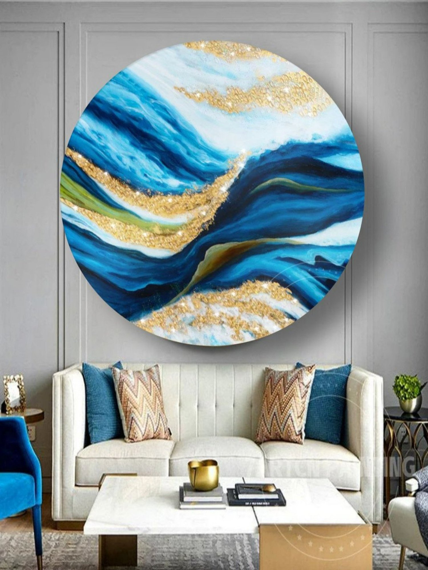 The Art House Abstract Multicolor Canvas Painting