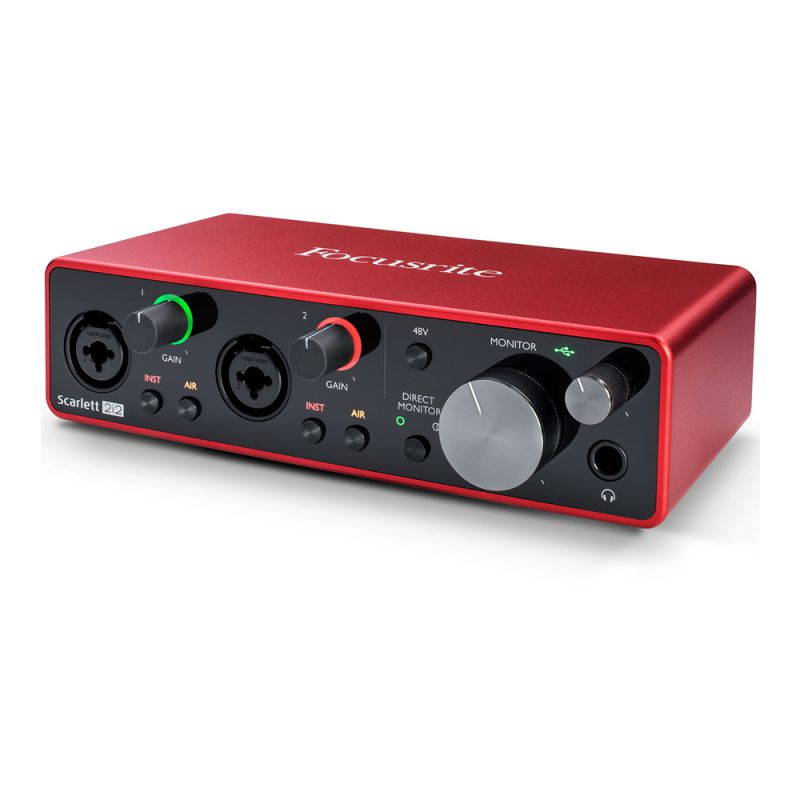 Focusrite Scarlett 2i2 USB Audio Interface (3rd Gen) with Pop Filter & XLR-XLR Cable Bundle