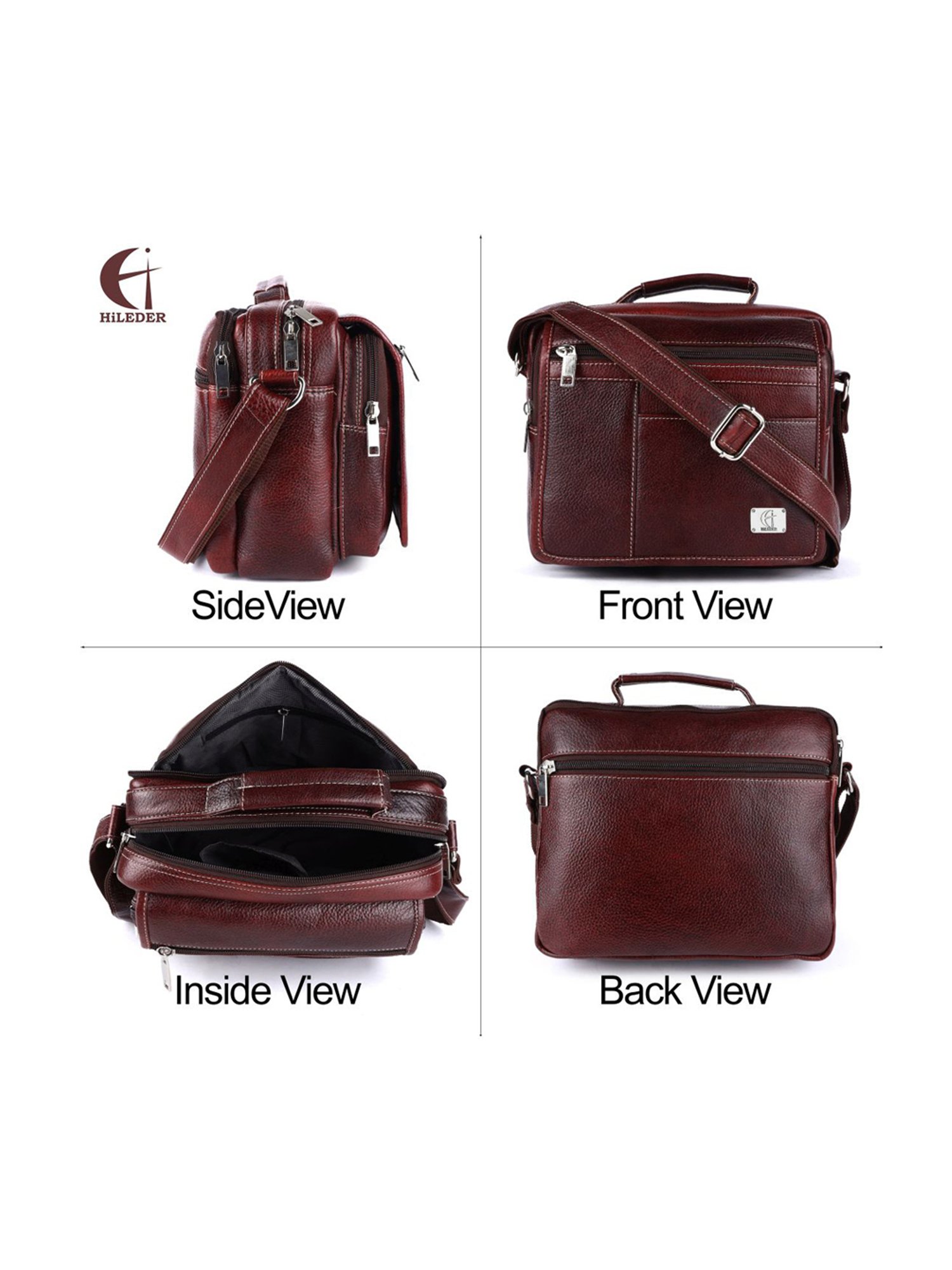 HiLEDER Brown Solid Medium Cross Body Bag