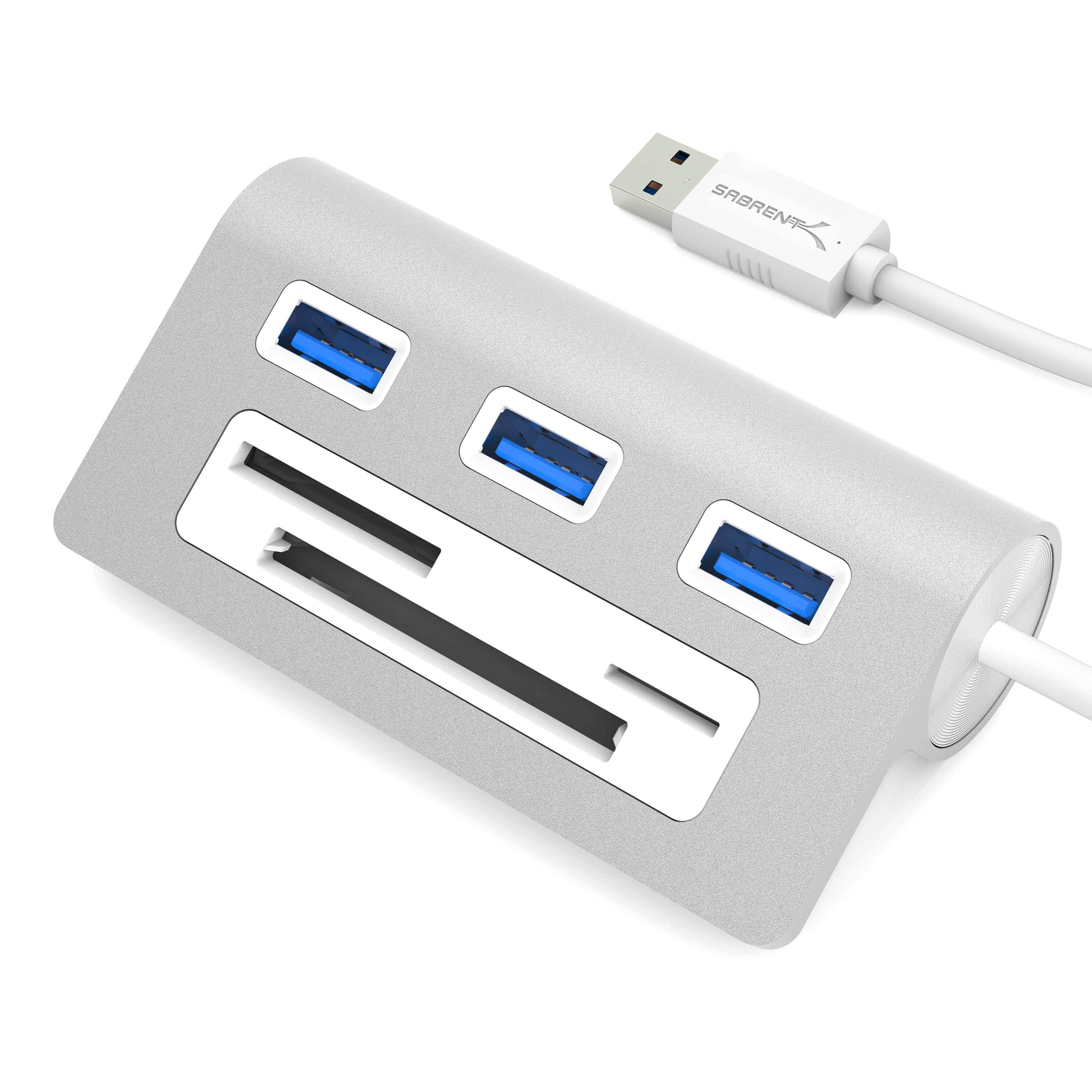 Sabrent 3 Port Usb 3.0 Hub With Cf/Sd/Tf Card Reader