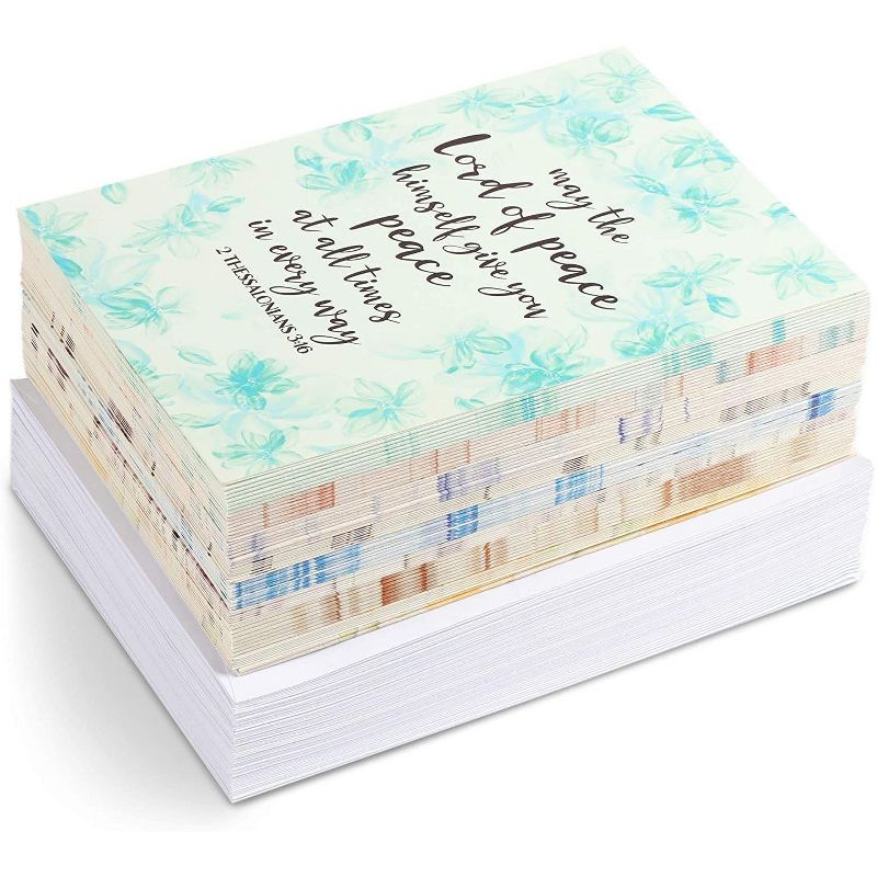 64-Pack Religious Greeting Note, Unfold Cards, Envelopes & Stickers, Bible Verses, 5x7