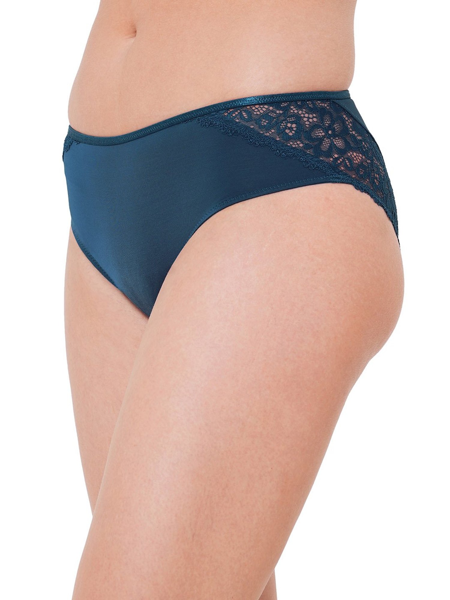 Soie  Teal Lace Hipster Panty