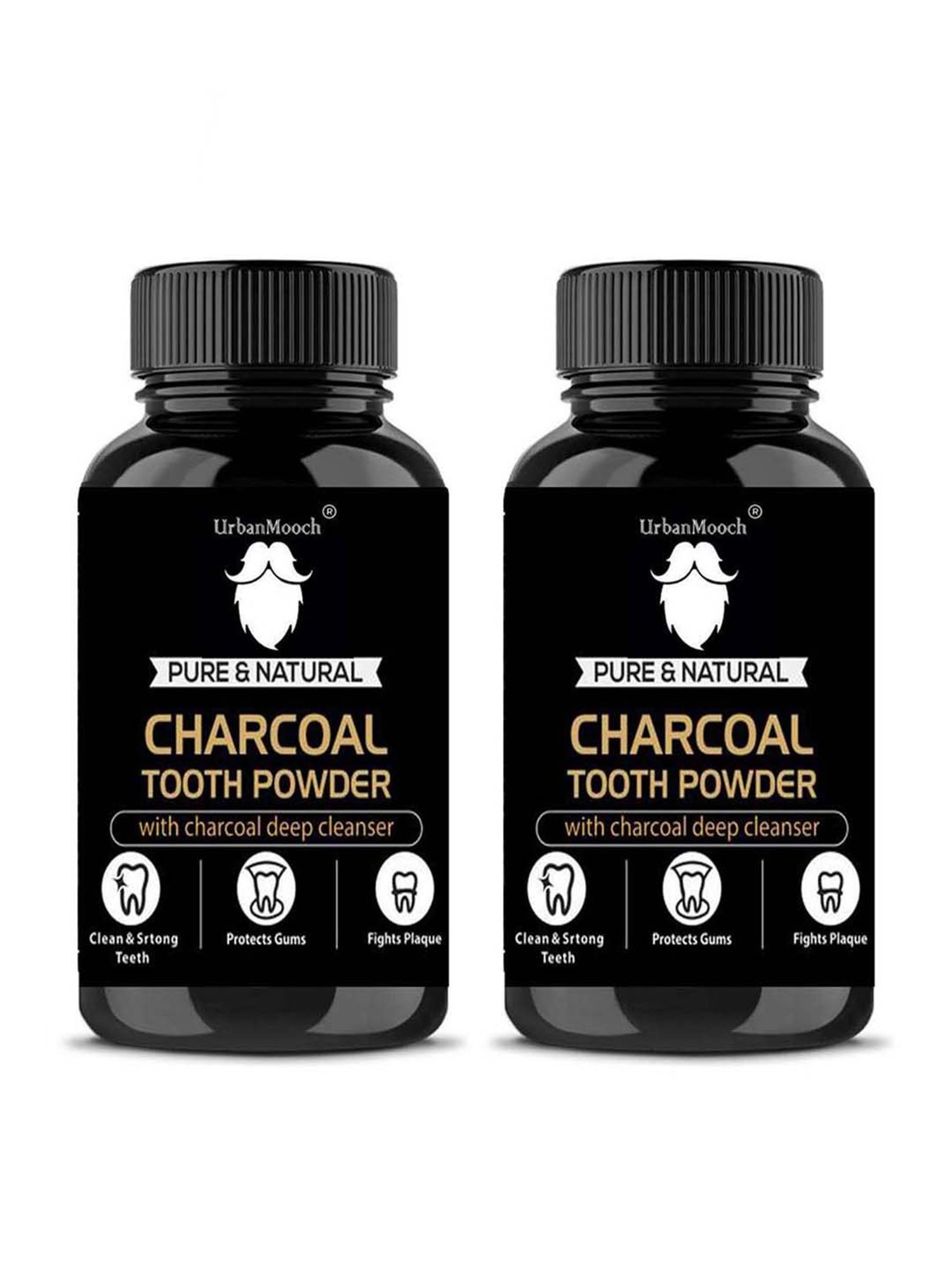 UrbanMooch Activated Charcoal Teeth Whitening Powder - 20 gm
