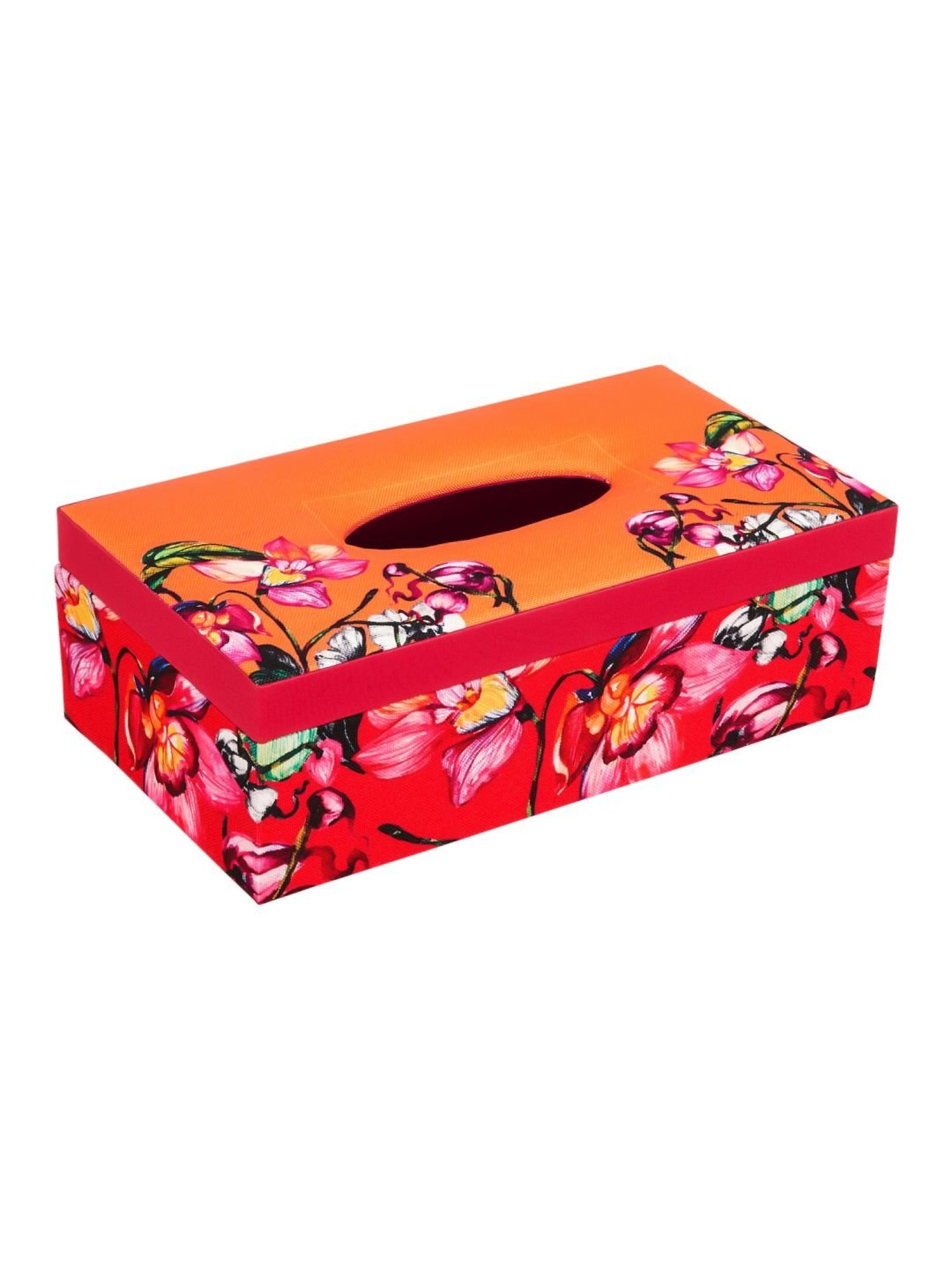 SEJ by Nisha Gupta Multicolor Wooden Tissue Paper Box Holder - Set of 1