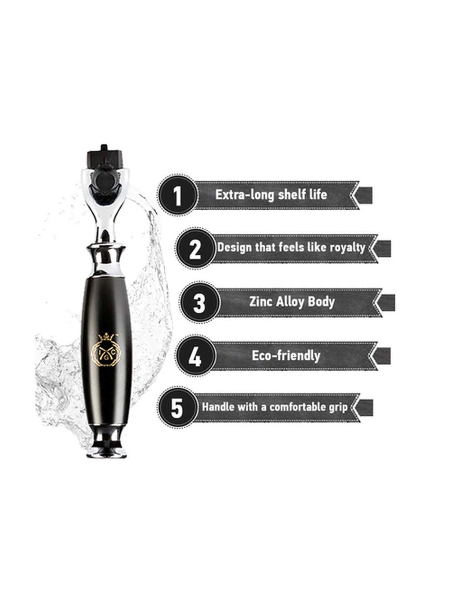 India Grooming Club Matte Shaving Razor Handle