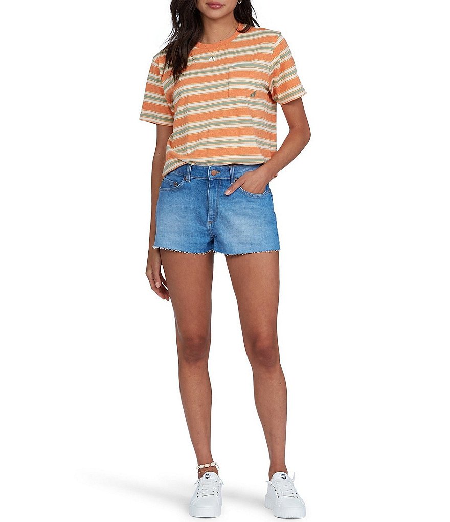 Roxy Short-Sleeve Good Vibes Striped Tee