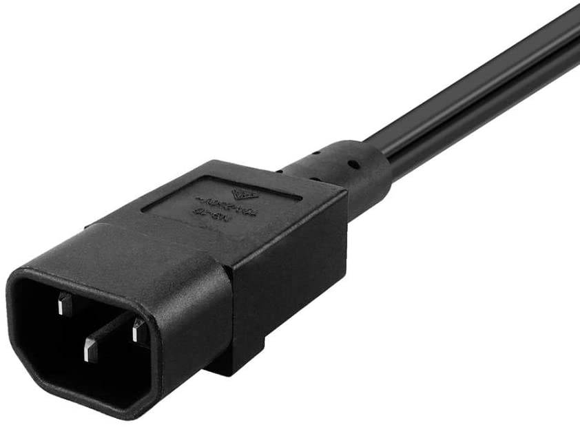 Tekit C14 to C13+NEMA 5-15R Y Splitter Power Plug Cord,Single IEC 320 C14 Male to C13+Nema 5-15R Female Splitter Adapter Cable Cord ,1ft /30mm
