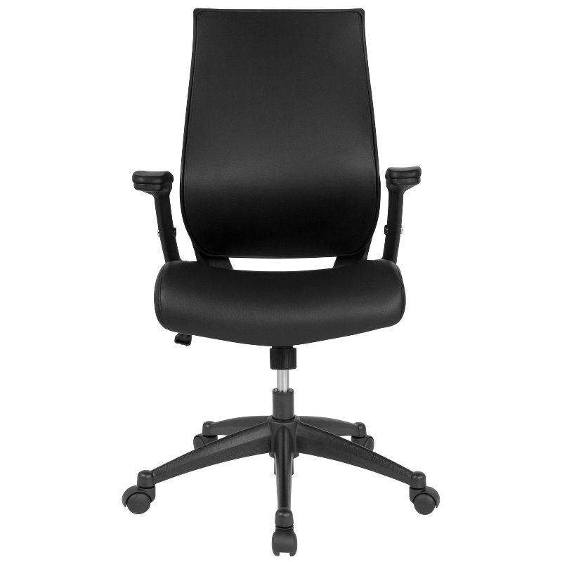Emma and Oliver High Back Black LeatherSoft Executive Molded Foam Seat Swivel Office Chair