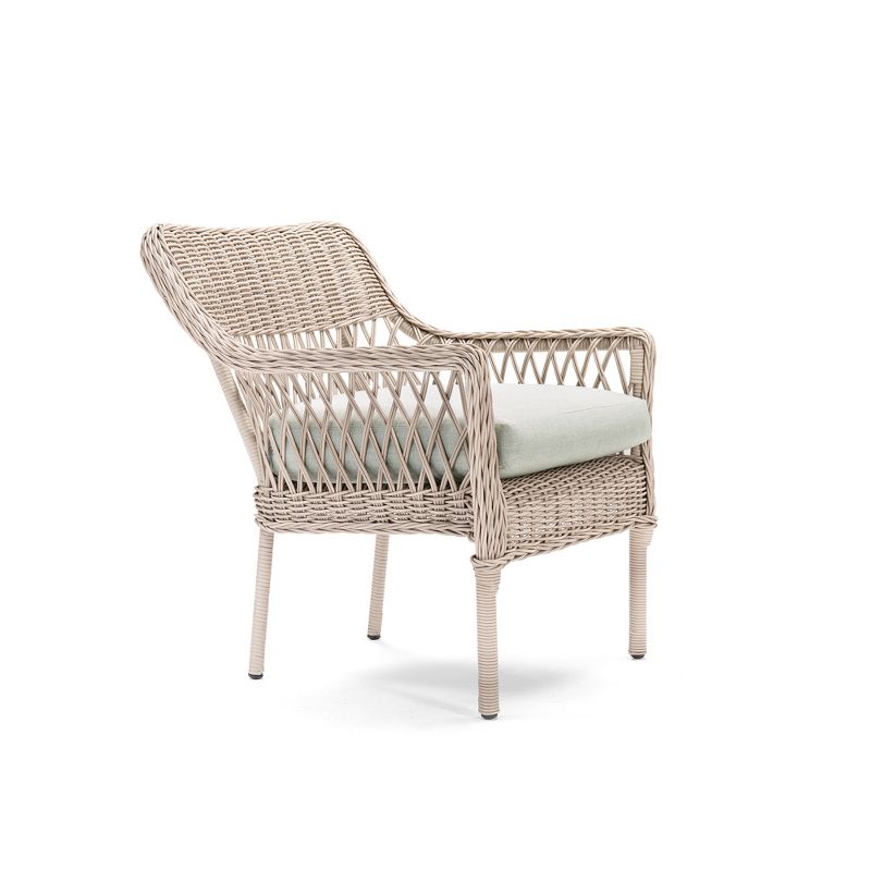 Colfax 2pk Wicker Outdoor Dining Chair with Sunbrella Cast Oasis Cushion - Blue Oak Outdoor