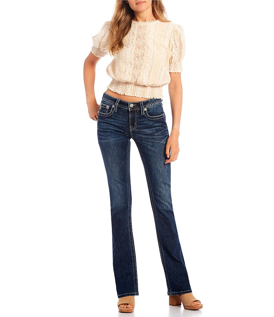 Coco + Jaimeson&trade; Short-Sleeve Lace-Trimmed Crop Top