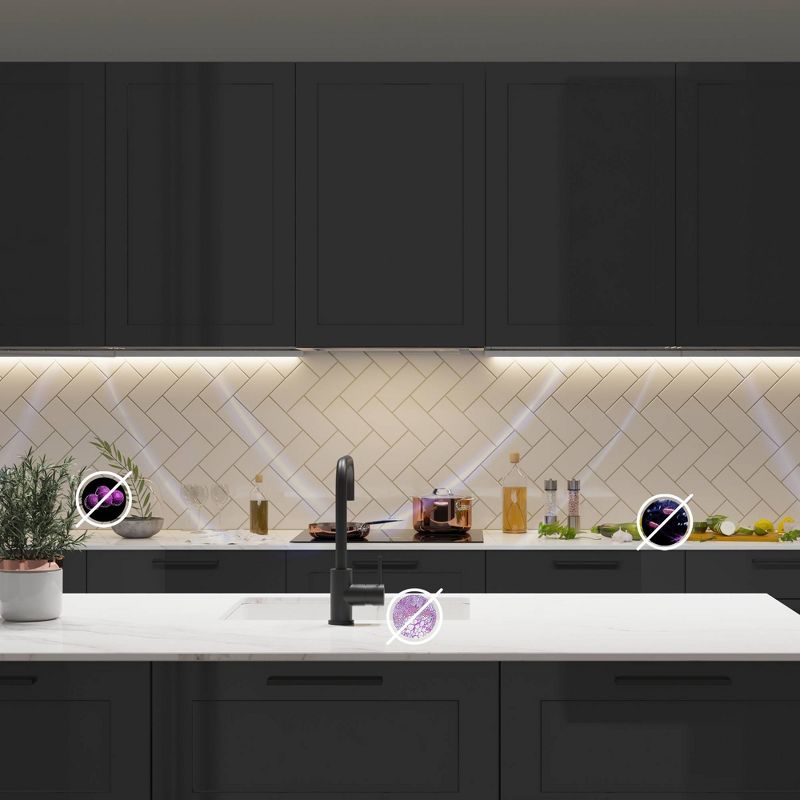 24" Bright Clean Antimicrobial Under Cabinet LED Light Fixture White - Brilli