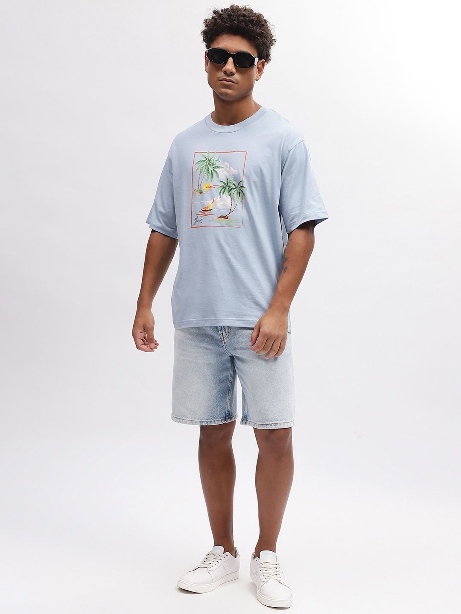 GANT Printed Round Neck Relaxed Fit T-Shirt