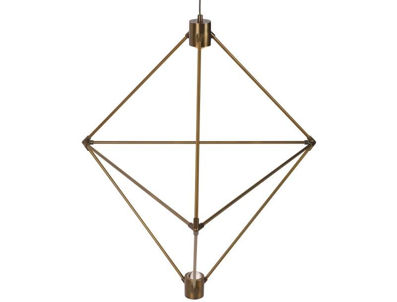 LBL Lighting Candora 29" Wide Geometric Modern LED Chandelier, Aged Brass