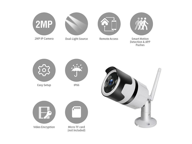 TMEZON 1080P Wireless Network Camera Security System, Smart 3-Mode Home Surveillance Wifi IPC Full Dual-light Color Night Vision Camera 1PK