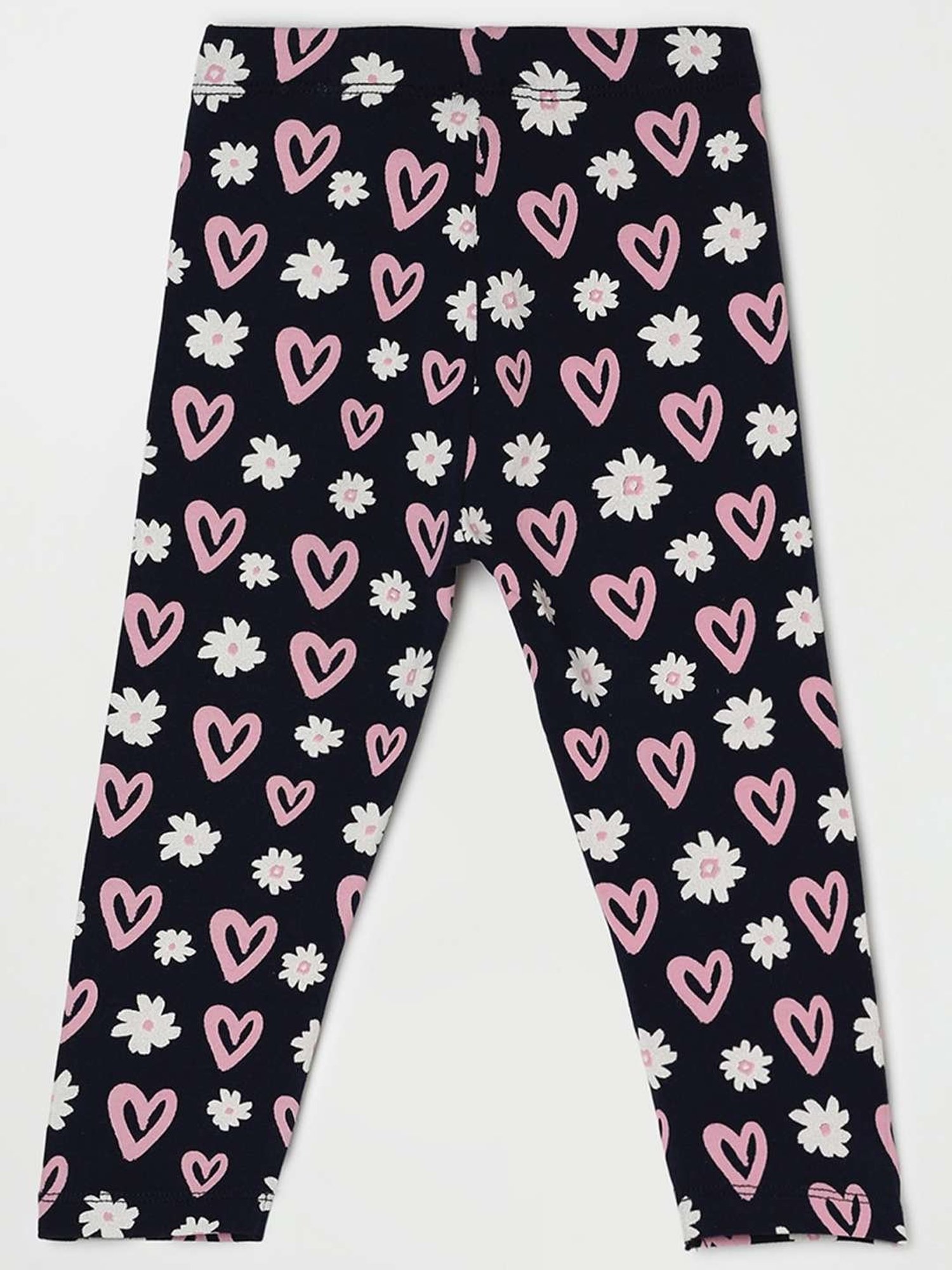 Juniors by Lifestyle Kids Navy Cotton Printed Leggings