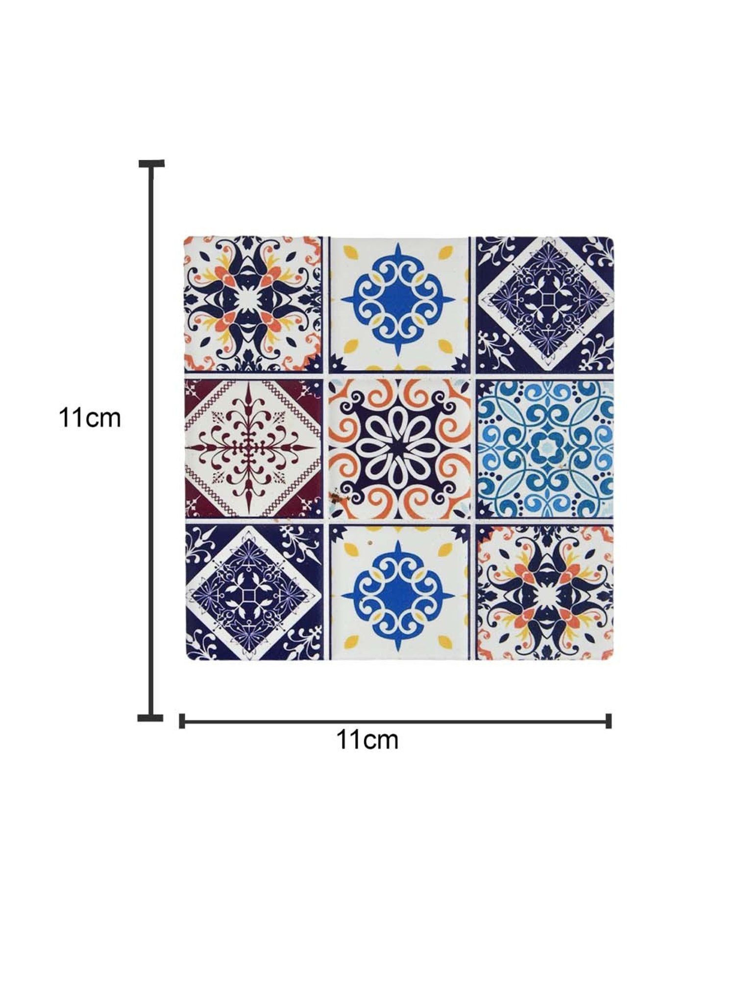 TAYHAA Multicolor Ceramic Stylish Coasters - Set of 4