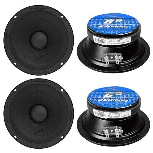 audiopipe 4 apmb6sb 1000 watt 6" low/mid frequency car loudspeakers speakers