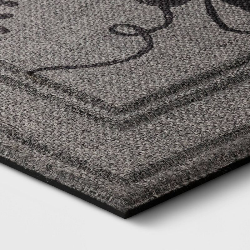 1'6"x2'6" "Be Our Guest" Mat Gray - Apache Mills