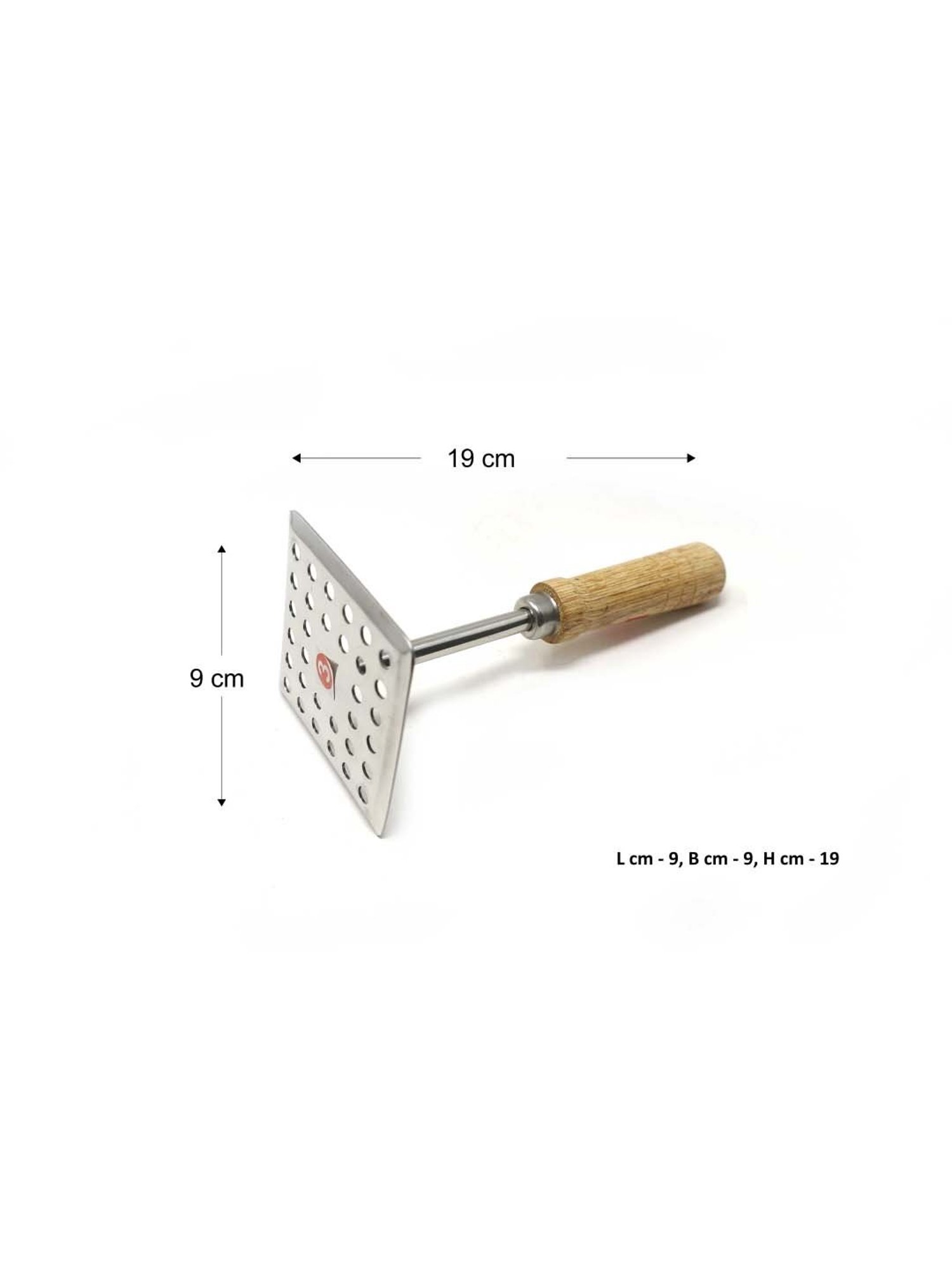 HAZEL Silver Stainless Steel Vegetable Masher - Set of 1