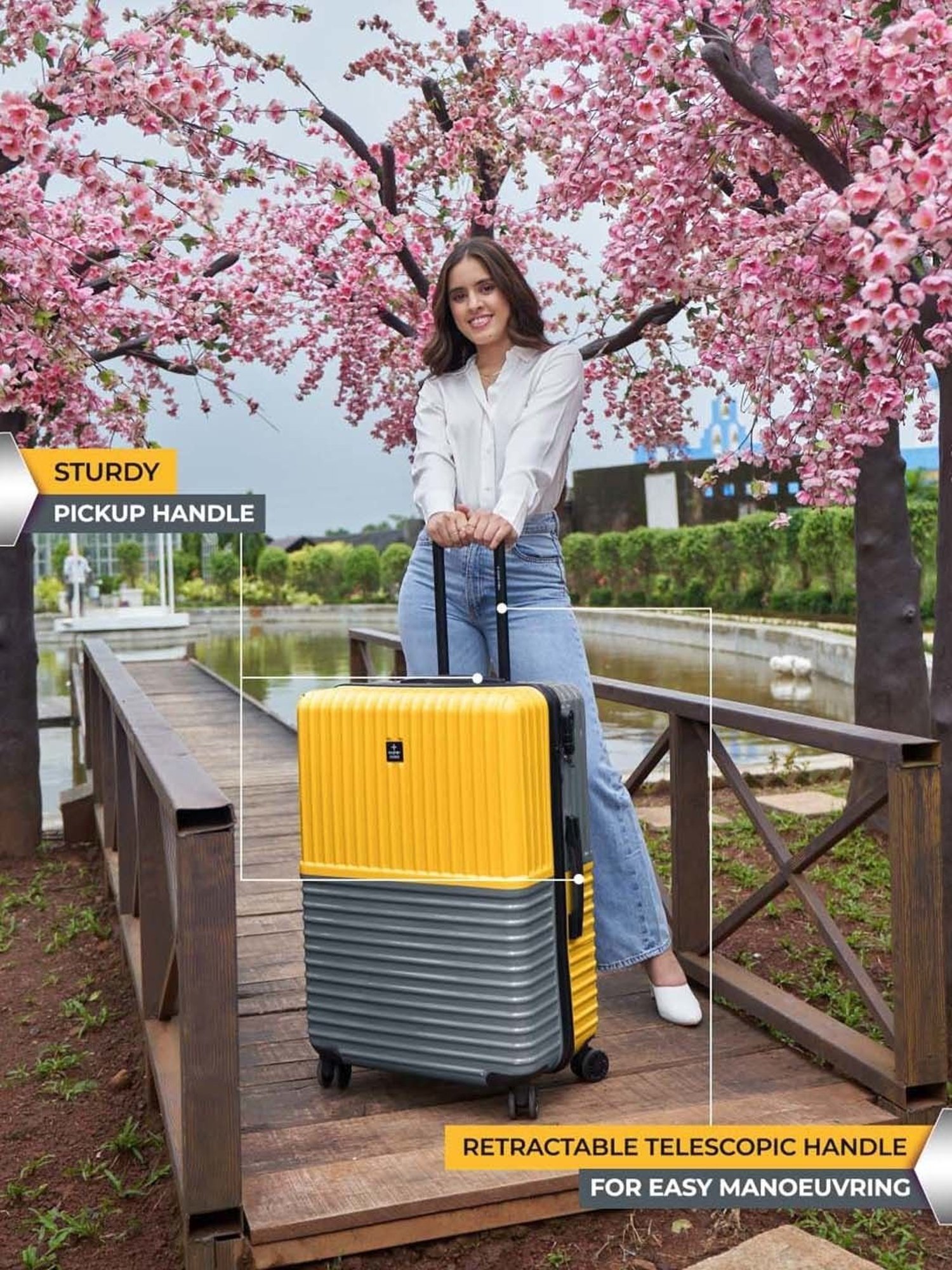 Skybags Salsa Red Solid Hard Medium Trolley Bag - 46 cm