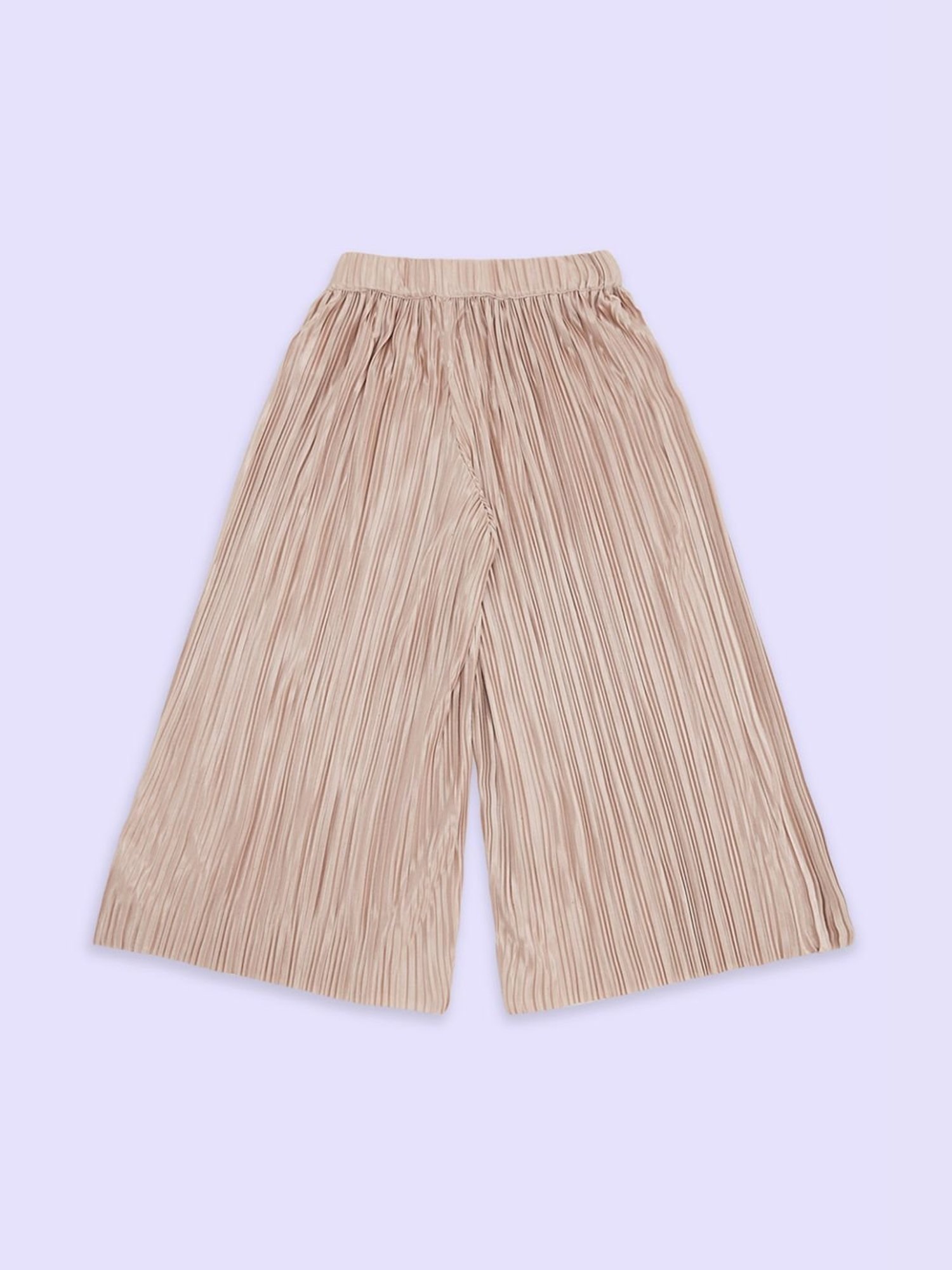 Pantaloons Junior Peach Cotton Regular Fit Palazzo