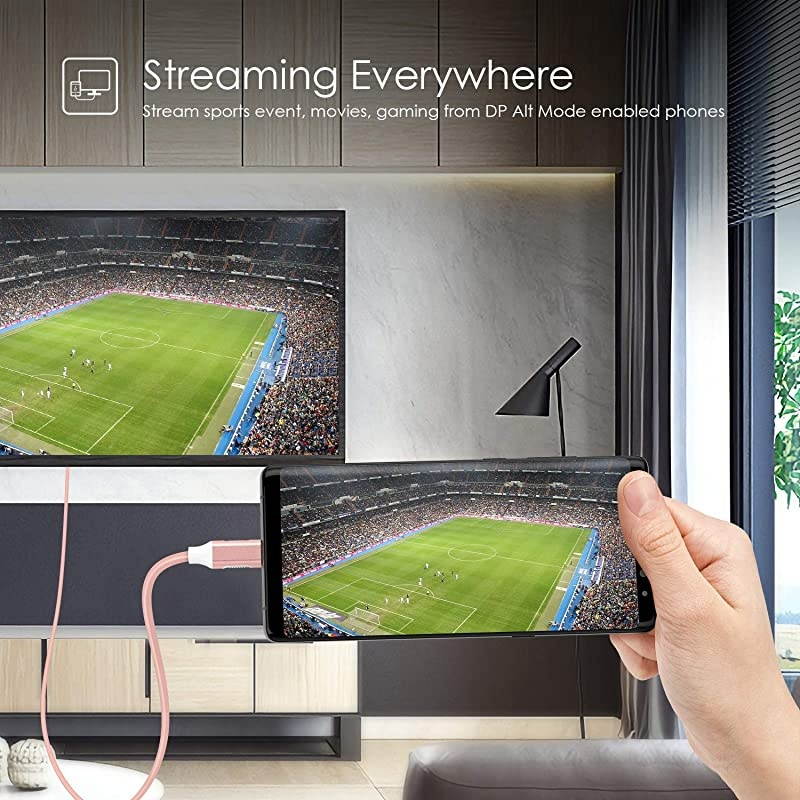 6FT USB C to HDMI 20 Cable Adapter 4K60Hz Compatible 20202016 MacBook Pro 131516 New iPad ProMac AirSurface Chromebook Samsung S20S10S9S8PlusNote More CBCU707 Rose Gold