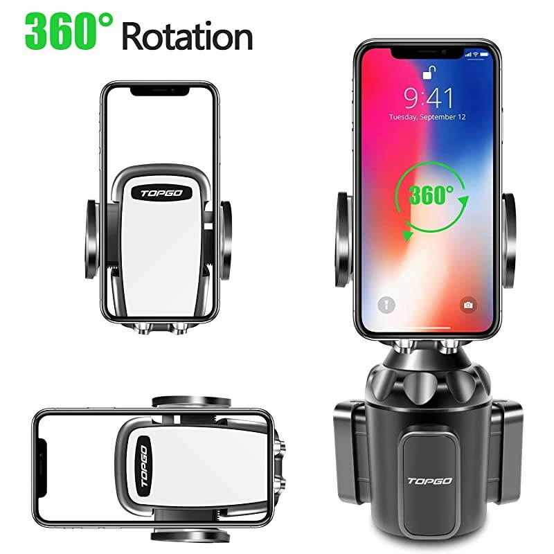 Adjustable Pole Automobile Cup Holder Smart Phone Cradle Car Mount for iPhone 11 ProXRXS MaxX87 Plus6sSamsung S10 Note 9S8 PlusS7 EdgeGrey 11 inch