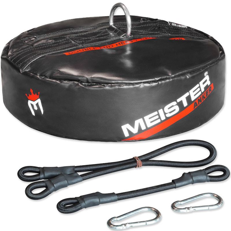 Meister Anker Double-End Heavy Bag Anchor with Bungee Cords - Black