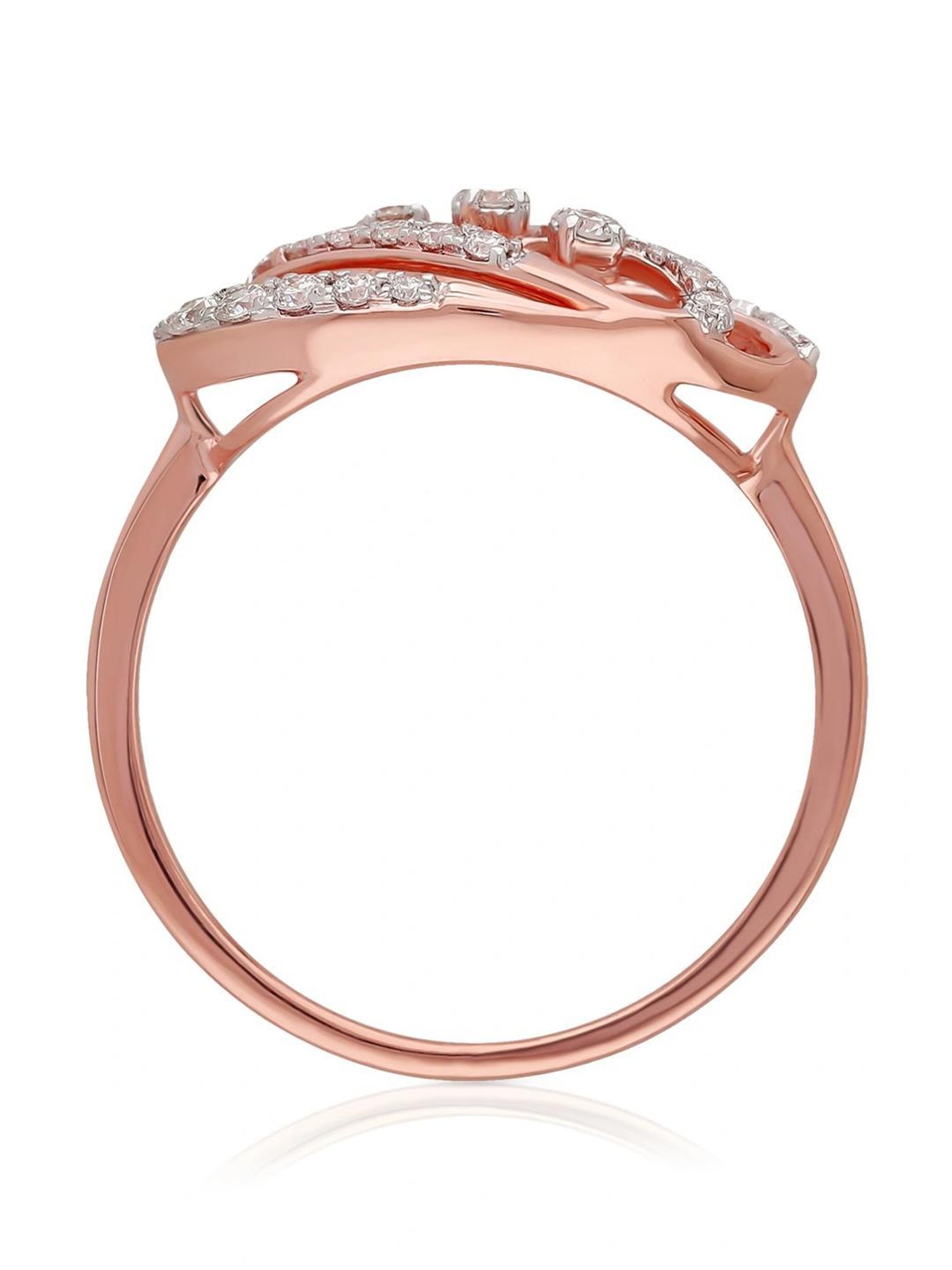 Malabar Gold and Diamonds 18k IGI Certified Diamond Rose Gold Ring for Women