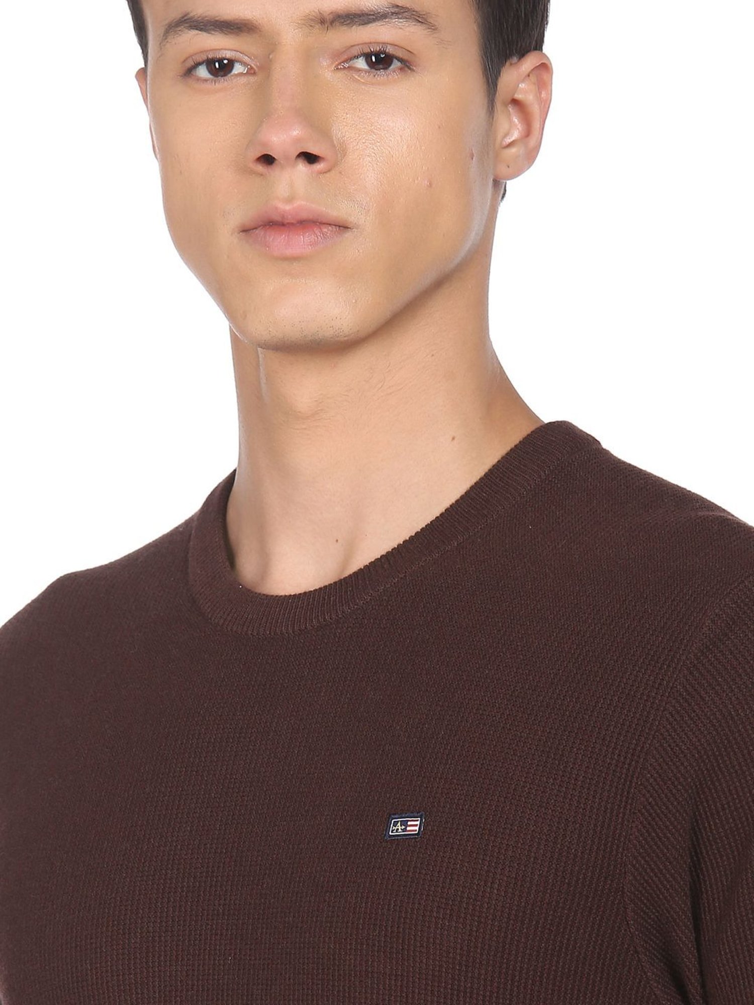 Arrow Sport Brown Regular Fit Sweater