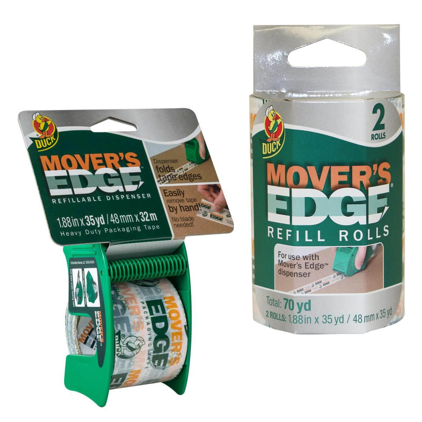 Duck Brand Mover's Edge Packaging Tape: 1.88 in. x 35 yds. (Translucent with "MOVER'S EDGE" Printing)