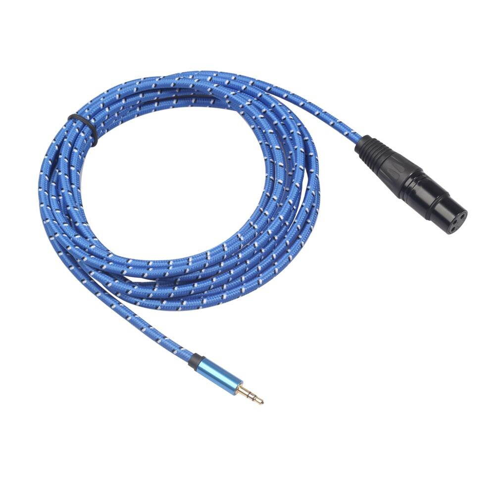 XLR 3 Pin Female to 1/8 3.5mm Stereo Jack Mic Audio Cord Cable 3M XLR3F to 3.5 mm TRS Microphone connector (1pcs)