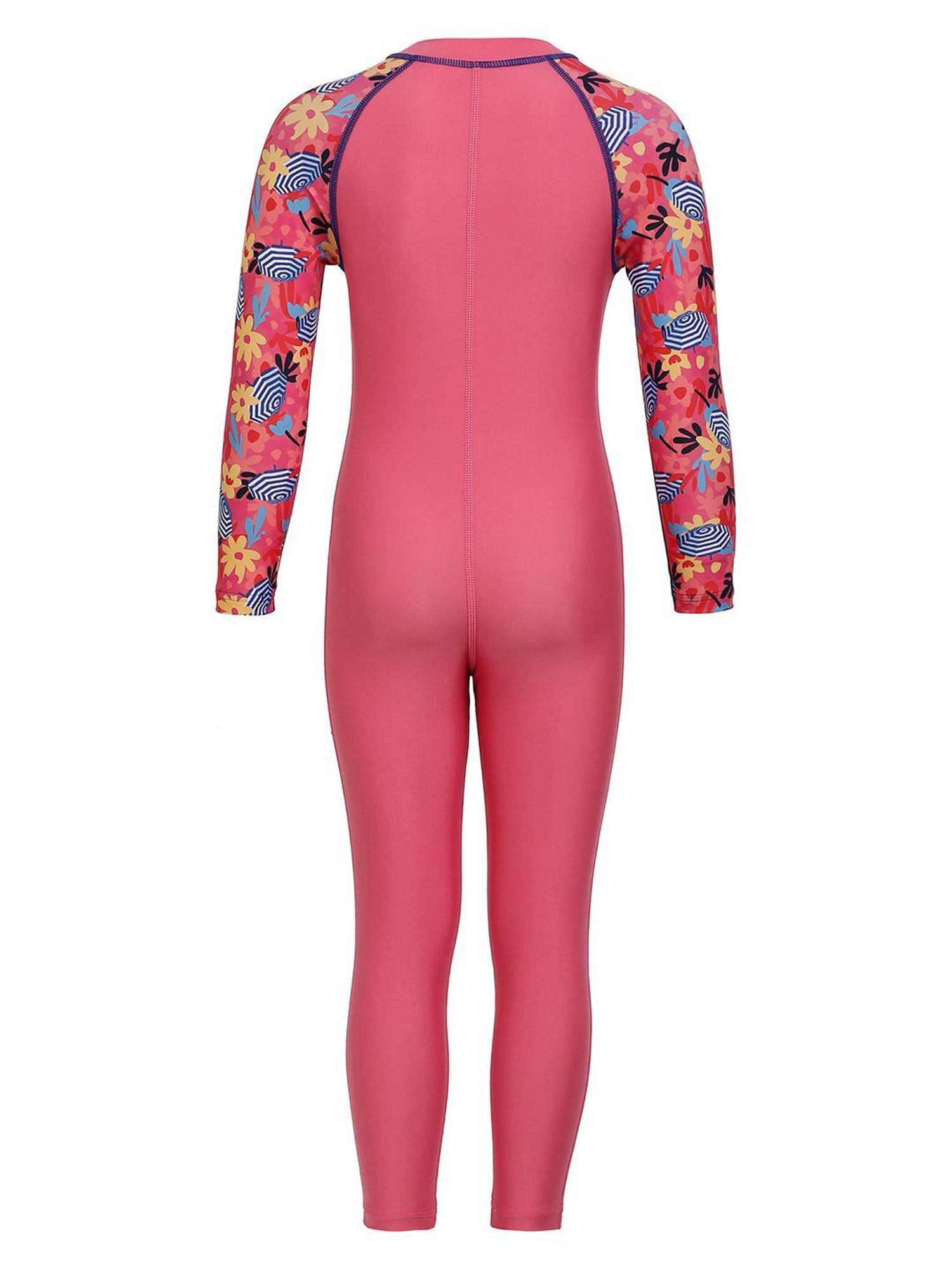 Speedo Kids Pink Solid Full Sleeves Swimsuit
