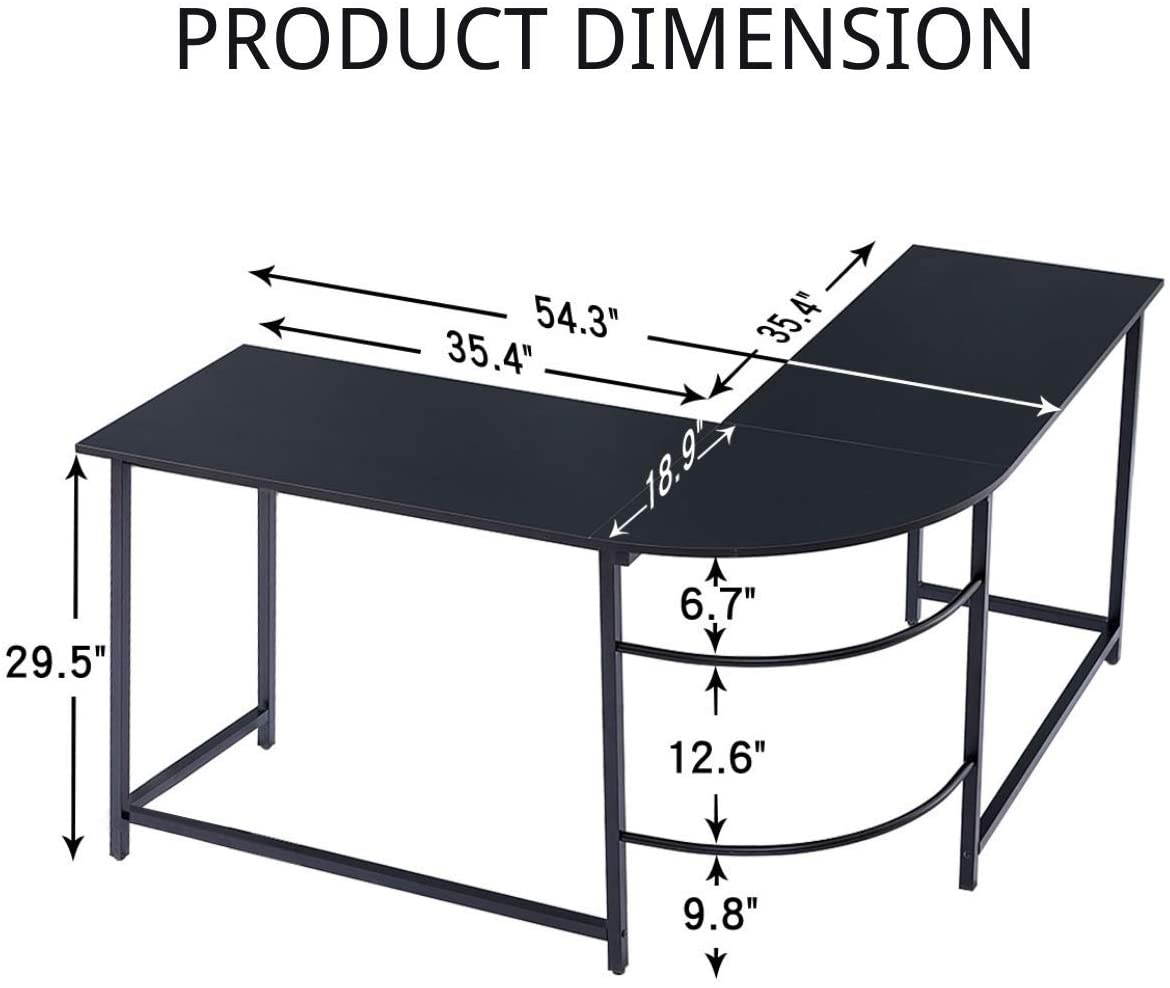 Lifetech Computer Desk 43.3" Modern Study Writing Desk for Home Office Simple Small Desk for Small Spaces, Black