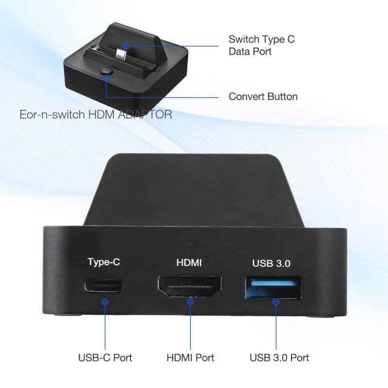 Portable HDMI TV Adapter Docking Station for Nintendo Switch Mini Switch Charging Dock Stand