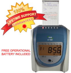 The CT-900 Calculating Time Recorder-designed for companies with less than 100 employees. Industry first value-adds include:free operational battery backup and free lifetime customer support.