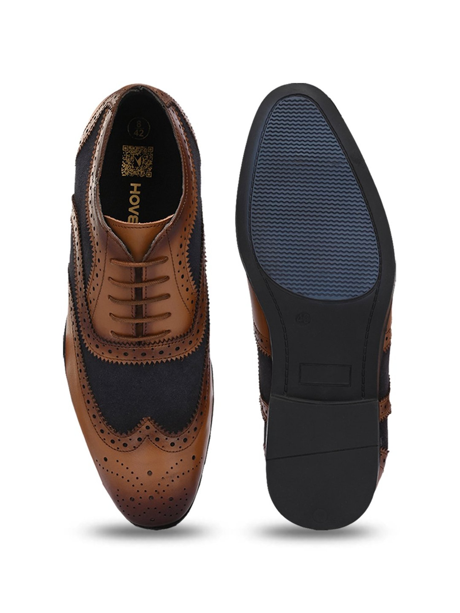 Hoversole Men's Lord Tan Brogue Shoes