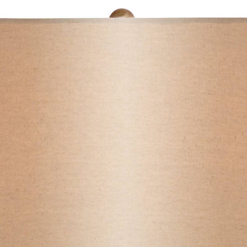 Regency Hill Cottage Table Lamps Set of 2 Mother of Pearl Tile Vase Beige Drum Shade for Living Room Family Bedroom Bedside Office