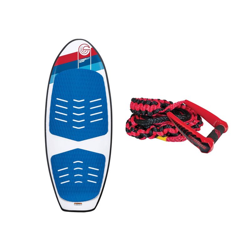 CWB Connelly 54 inch Wakesurfer with EPS Foam and 20 Foot Air Line Rope, Red