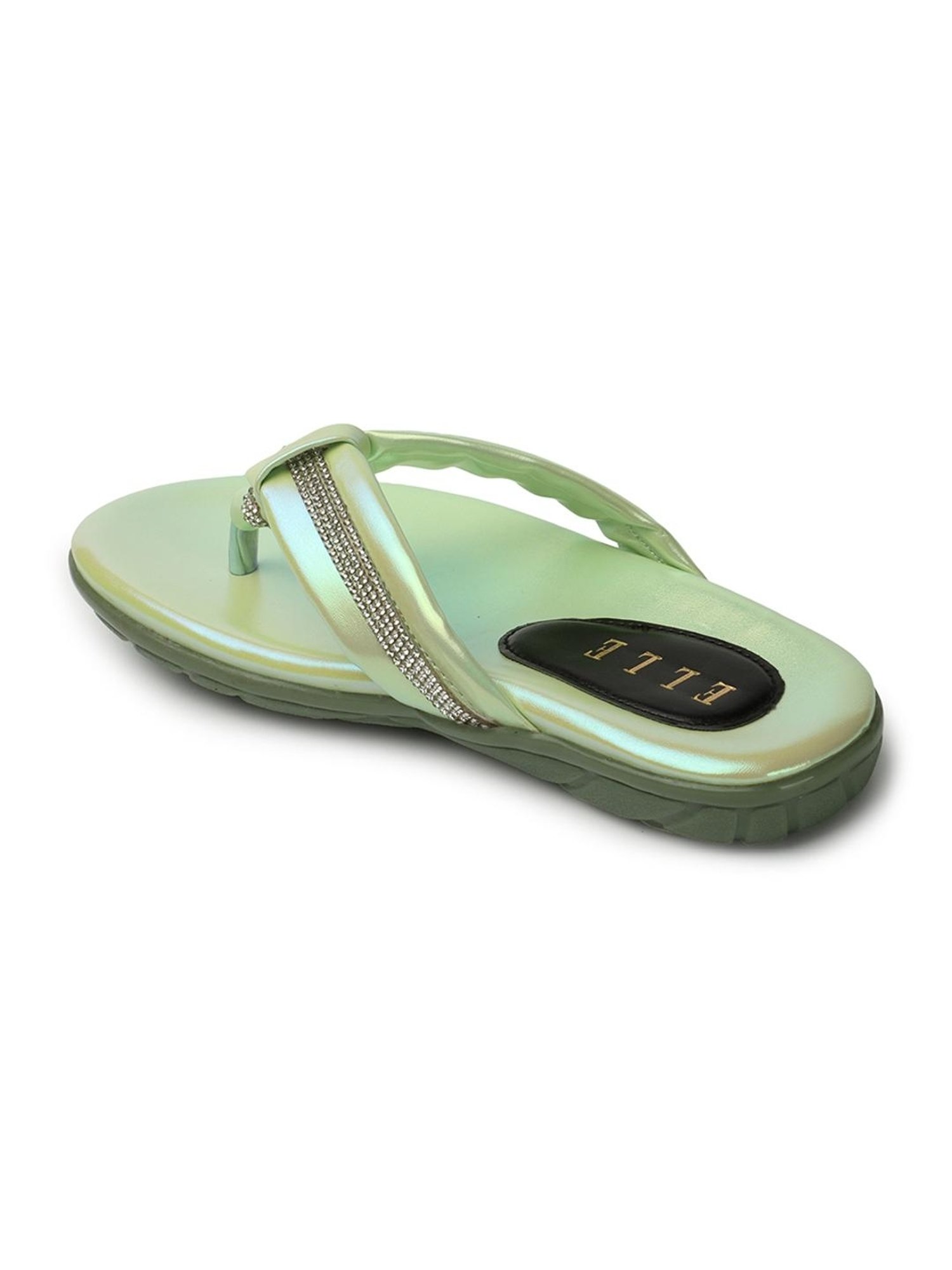 Elle Women's Pista Green Thong Sandals