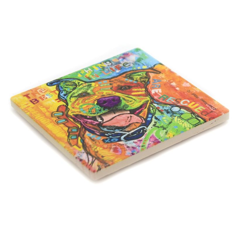 Animal 4.0" Pitbull 12 Cork Back Coaster Easel Sjt Enterprises  -  Coasters
