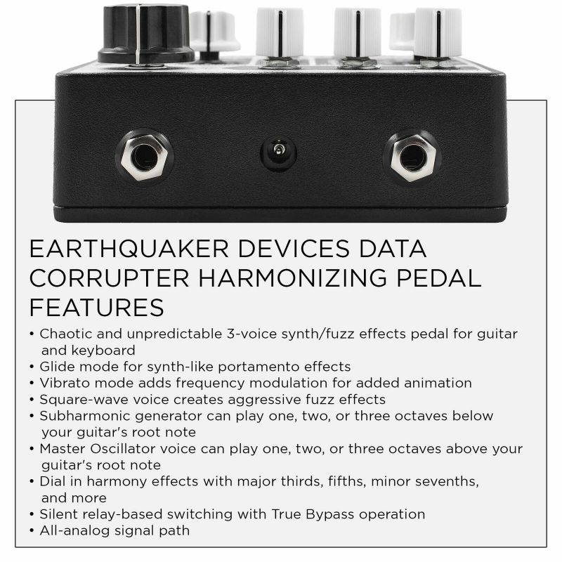 EarthQuaker Devices Data Corrupter Monophonic Harmonizing PLL Guitar Pedal