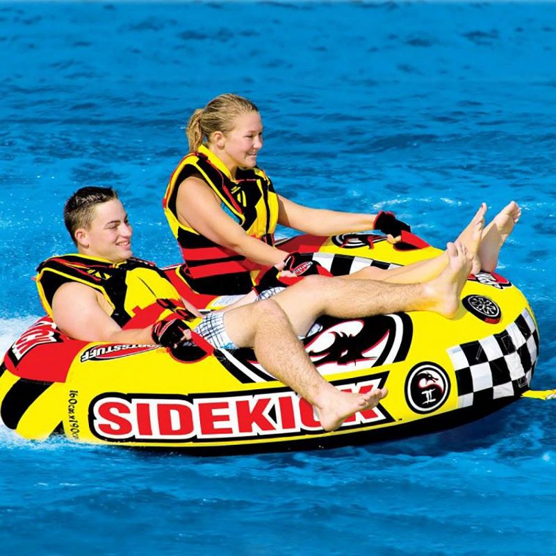 Sportsstuff Sidekick 2 Double Rider Cockpit Inflatable Towable Lake Water Tube